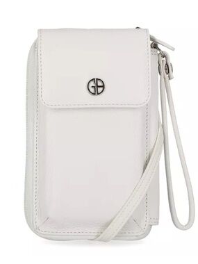Giani Bernini White Wristlet Phone Crossbody